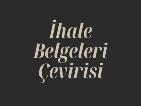 İhale Belgeleri Çevirisi